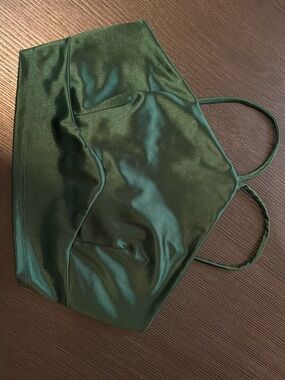 American Threads Emerald Satin Cami Crop